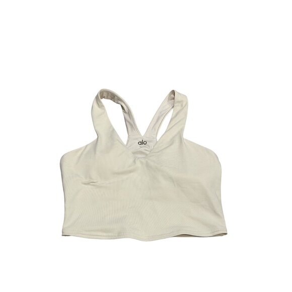 Alo Airbrush Real Bra Tank in Ivory - Picture 1 of 5